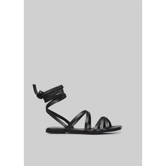 Frankie Shop Sale - ALOHAS Element Leather Sandals - Black