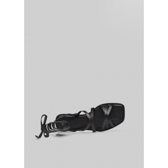 Frankie Shop Sale - ALOHAS Element Leather Sandals - Black