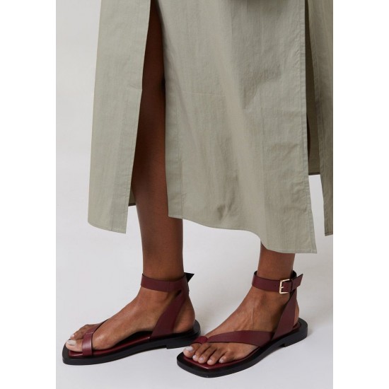 Frankie Shop Sale - Asher Leather Sandals by A.Emery in Sangria