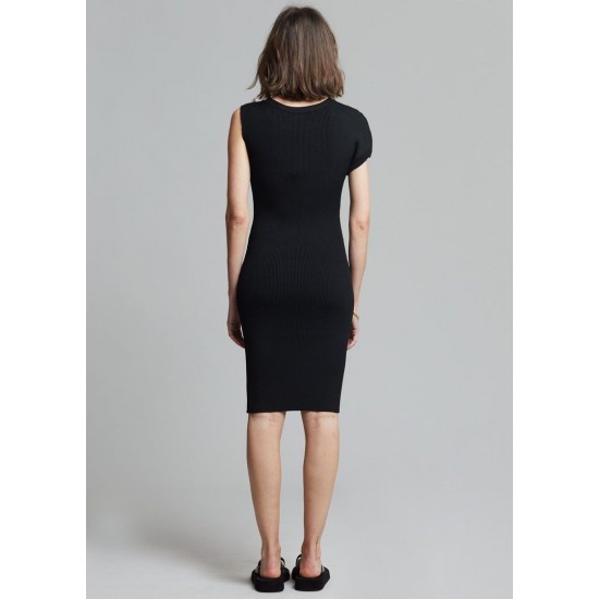 Cheap Frankie Shop - Bevza Asymmetric Knee Length Dress - Black