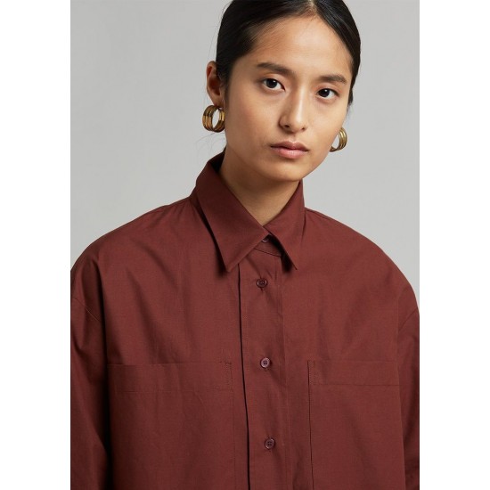 Cheap Frankie Shop - Embelia Shirt Dress - Rust