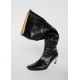 Frankie Shop Sale - Embossed Leather Tall Boots by Reike Nen in Black