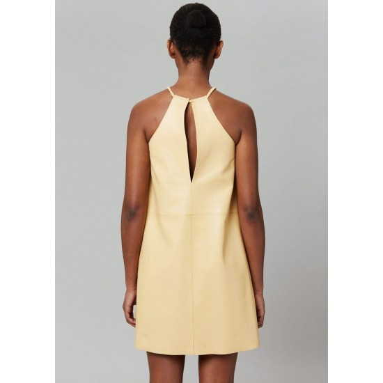 Cheap Frankie Shop - Garland Leather Dress by Aeron in Egg