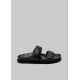 Frankie Shop Sale - GIA x Pernille Leather Slide Sandals in Black