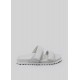 Frankie Shop Sale - GIA x Pernille Leather Slide Sandals in Off White