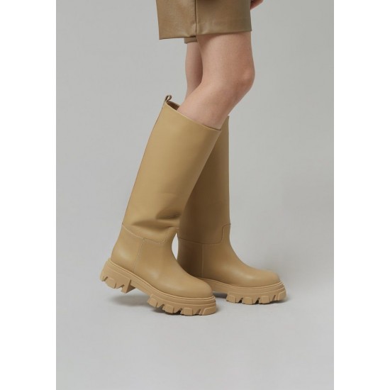 Frankie Shop Sale - GIA x Pernille Tubular Combat Boots - Cappuccino