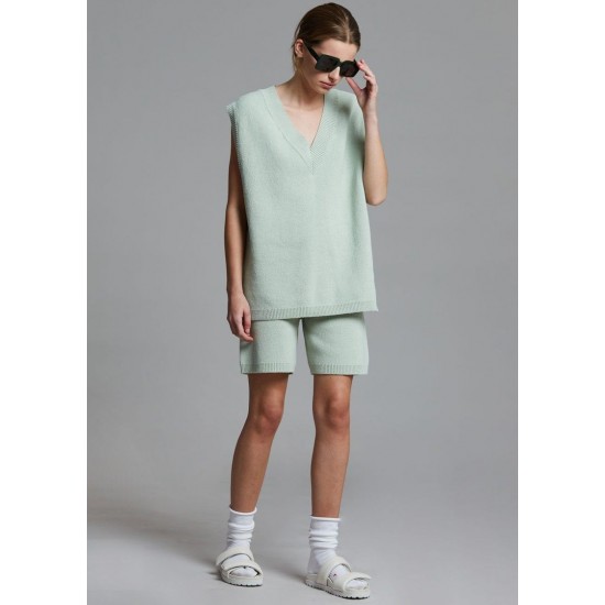 Cheap Frankie Shop - Josephine Knit Shorts - Celadon