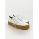 Frankie Shop Sale - Leather Platform Sneakers in White