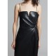 Cheap Frankie Shop - Nanushka Anubi Vegan Leather Dress in Black