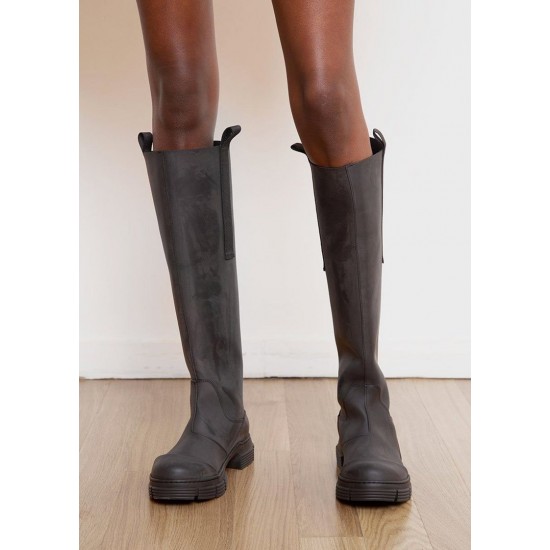 Frankie Shop Sale - Recycled Rubber Country Boot by GANNI in Black
