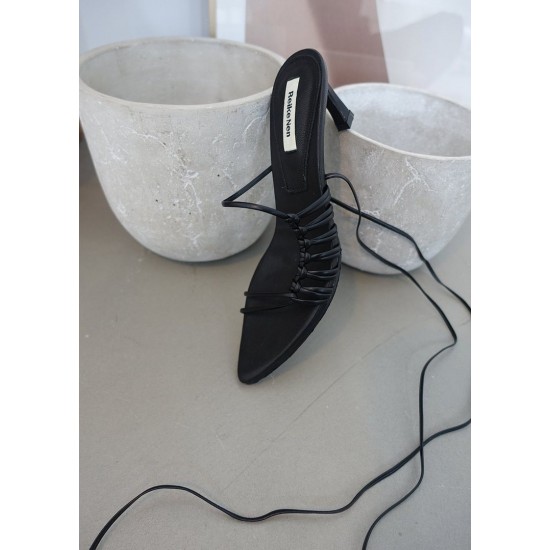 Frankie Shop Sale - Reike Nen Pointy Lace-Up Sandals- Black