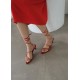 Frankie Shop Sale - Reike Nen Pointy Lace-Up Sandals- Tomato Red