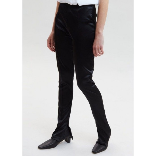 Frankie Shop Sale - Side Zip Satin Legging in Black