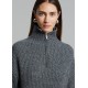 Cheap Frankie Shop - The Garment Canada Zip Sweater - Dark Grey Melange