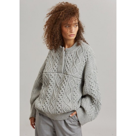 Cheap Frankie Shop - Tilou Knit Pullover - Heather Grey