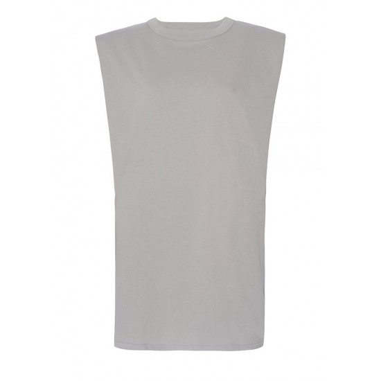 Cheap Frankie Shop - Tina Padded Shoulder Muscle Dress- Light Grey