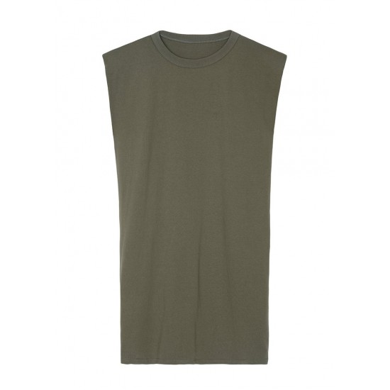 Cheap Frankie Shop - Tina Padded Shoulder Muscle Dress- Olive Khaki
