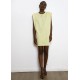 Cheap Frankie Shop - Tina Padded Shoulder Muscle Dress- Pale Yellow