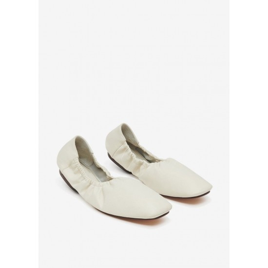 Frankie Shop Sale - Mari Giudicelli Travel Ballerina Flats- Off White