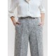 Frankie Shop Sale - Tweed Split Hem Trousers in Black/Cream