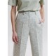 Frankie Shop Sale - Tweed Split Hem Trousers in Sage/Ivory